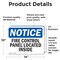 Signmission Fire Control Panel Located Inside OSHA Notice Sign, Vinyl Decal, 14in W x 10in L, 2PK OS-2PACK-NS-D-1014-L-12556 - alternate 2